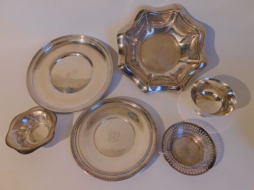 LOT STERLING BOWLS & PLATESLot