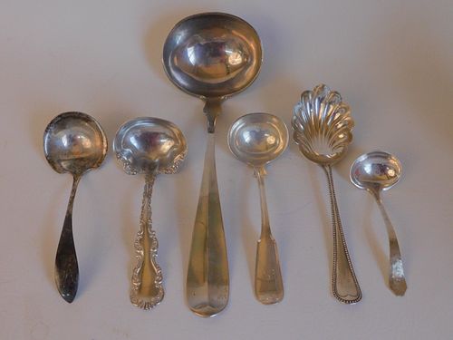 LOT STERLING LADLES ETCLot mostly