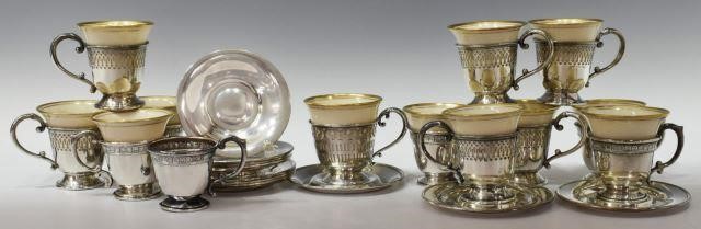 (LOT) STERLING SILVER & PORCELAIN