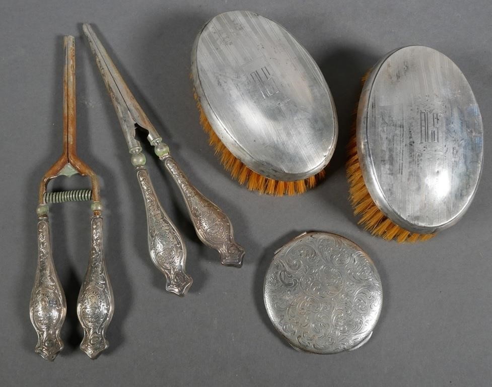 LOT STERLING SILVER VANITY ITEMSTwo