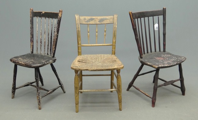 Lot three 19th c. chairs.