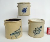 Lot three 19th c. stoneware cr