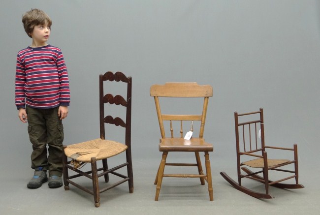 Lot three child's' chairs including