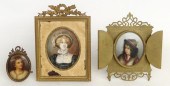 Lot three early miniature port