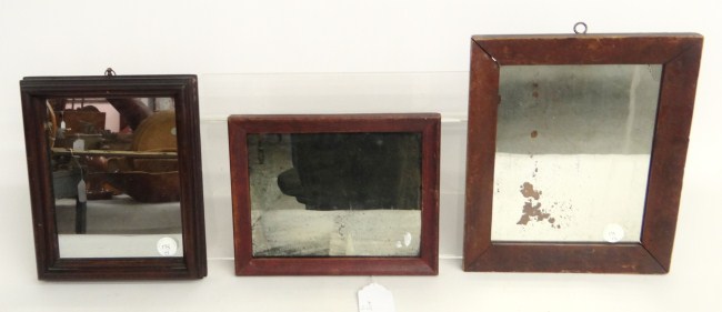 Lot three early mirrors in old