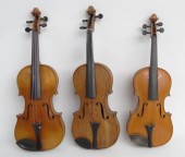 Lot three early violins labels