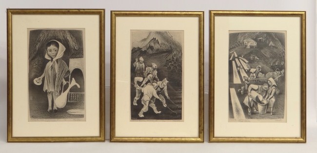 Lot three signed and numbered