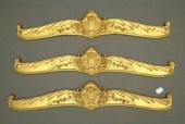 Lot three wooden gilt valances