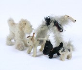 Lot toy dogs; angora wolfhound