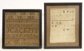 Lot two 19th c. needlework sam