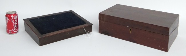 Lot two 19th c. writing boxes.