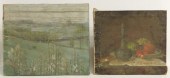 Lot two as found oils on canva