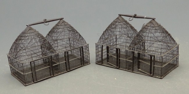 Lot two ''double'' wire birdcages.