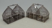 Lot two ''double'' wire birdca