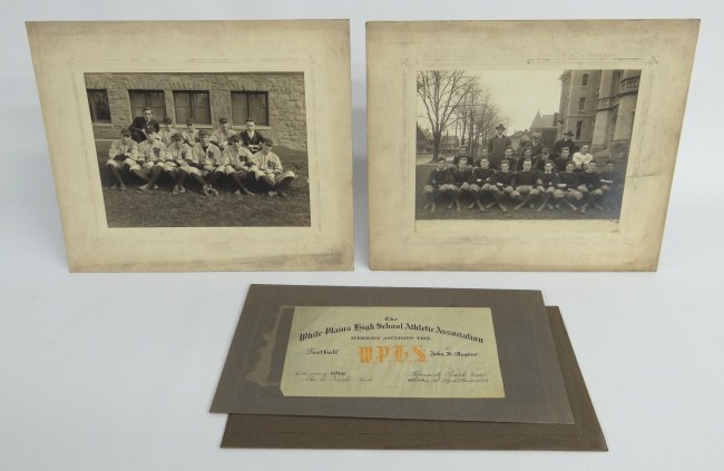 Lot two early baseball and football
