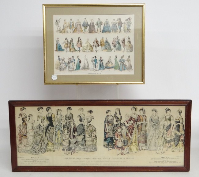 Lot two framed fashion prints.