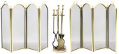 (LOT) TWO GILT METAL FOLDING F