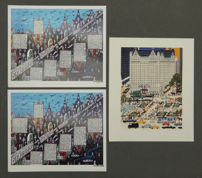 Lot two Outsider Art prints