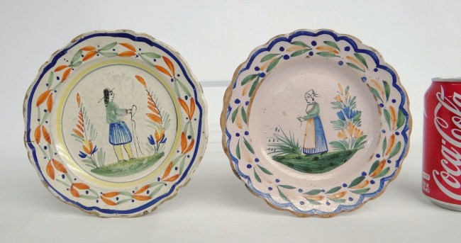 Lot two Quimper 7'' plates.