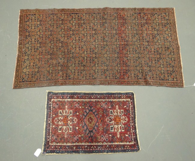 Lot two scatter rugs. 37'' x 68''