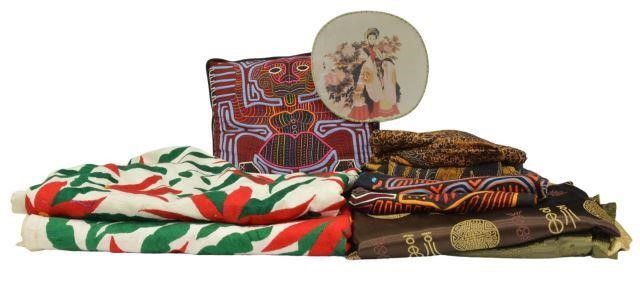 (LOT) VARIOUS TEXTILE PIECES &