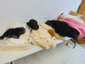 LOT VINTAGE CLOTHING, LINENS,
