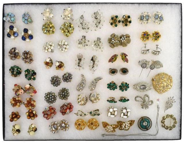 (LOT) VINTAGE COSTUME JEWELRY,