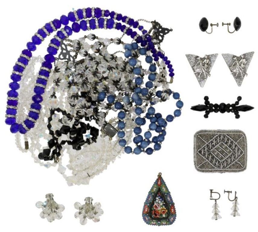 (LOT) VINTAGE CRYSTAL BEAD &