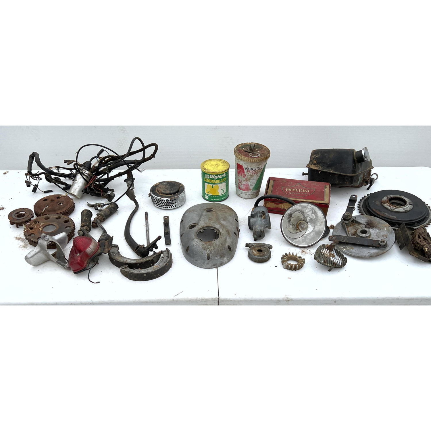 Lot Vintage Motorcycle Parts.