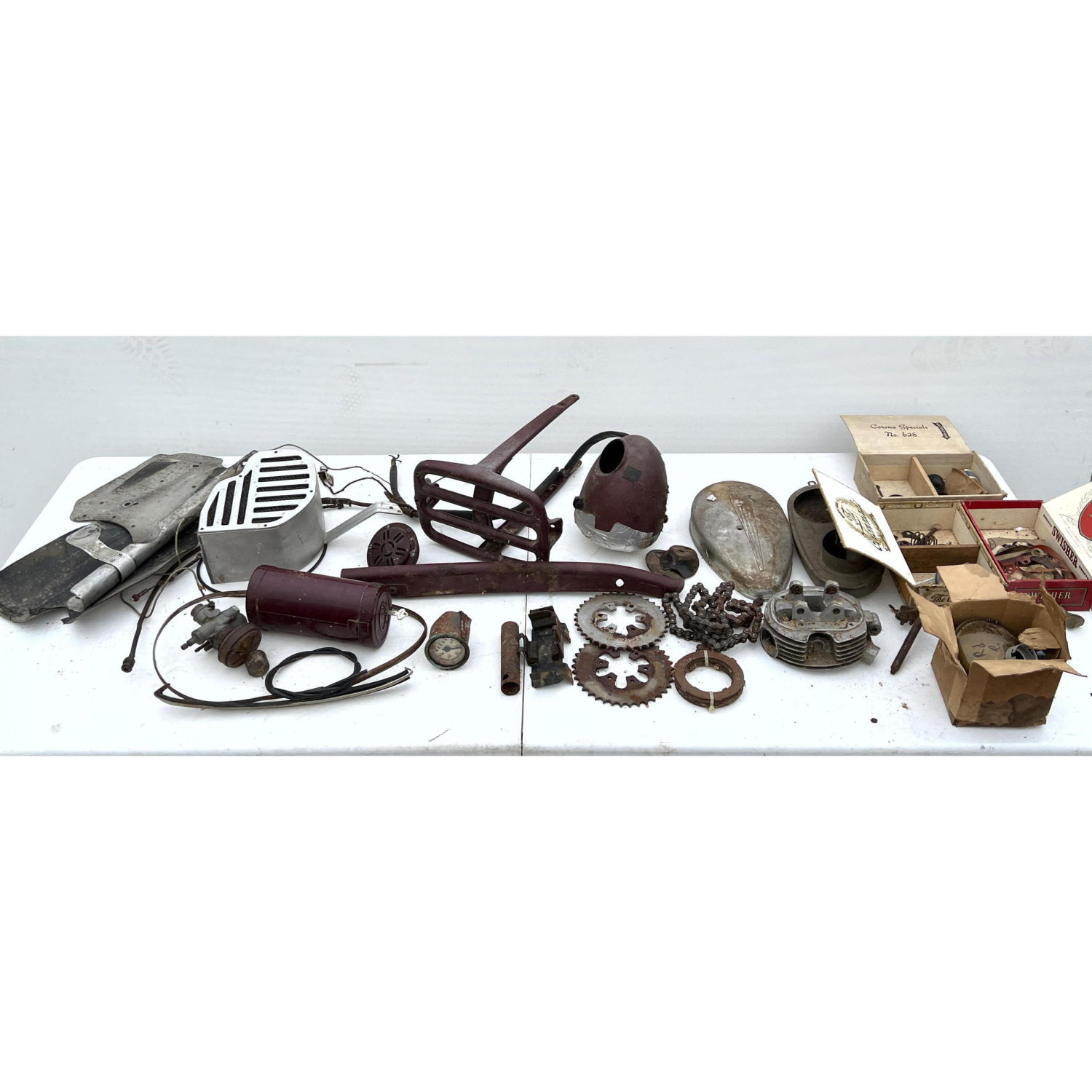 Lot Vintage Motorcycle Parts.