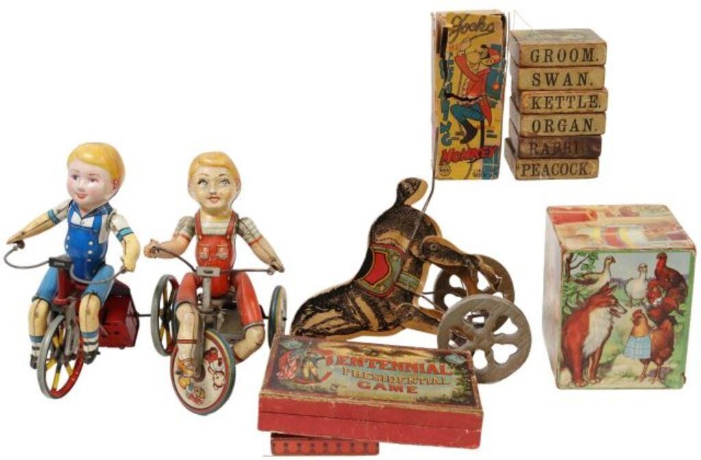 (LOT) VINTAGE WINDUP & PUSH TOYS,