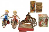 (LOT) VINTAGE WINDUP & PUSH TO