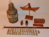 LOT WHALE BONE DOMINOES ETC.In