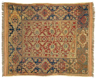 Lotto rug, rectangular central