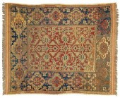 Lotto rug, rectangular central