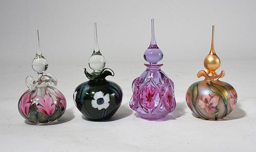 LOTTON ART GLASS PERFUMESFour large