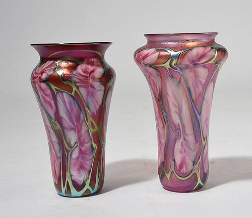 LOTTON VASESTwo art glass vases