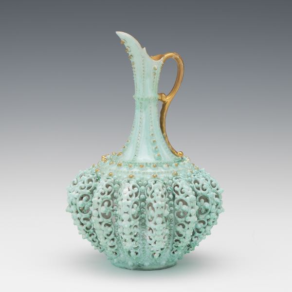 LOTUS WARE EWER BY K T & K  10" x