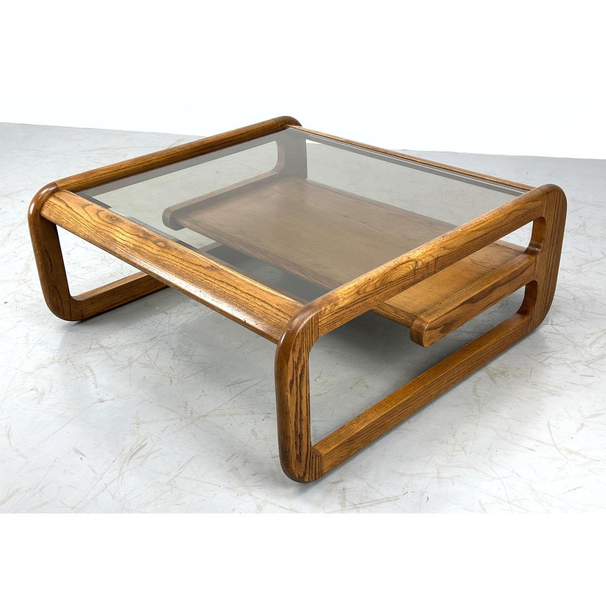 Lou Hodges Oak Frame, Glass Top