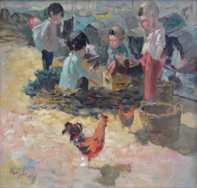 LOU (?) Robert. 1961 O/C Children