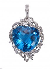 LOUDON BLUE TOPAZ, DIAMOND AND
