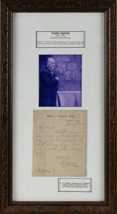 LOUIS AGASSIZ AUTOGRAPHED LETT