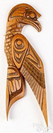 LOUIS BOB, SALISH, CARVED CEDA