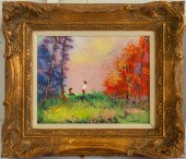 LOUIS CARDIN LANDSCAPE ENAMEL