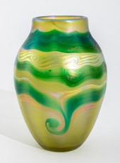 LOUIS COMFORT TIFFANY BLOWN GL