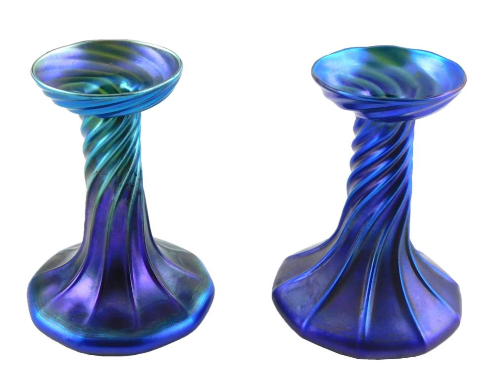 LOUIS COMFORT TIFFANY PAIR OF