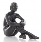 LOUIS DERBRE "SEATED WOMAN" BR