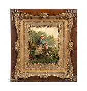 LOUIS DUBOIS, 19TH C. LADY IN
