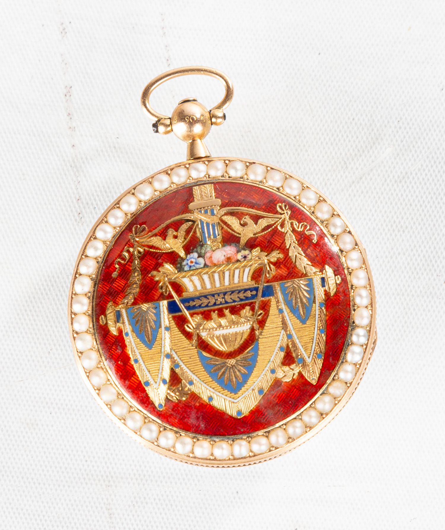 LOUIS DUCHENE 18K ROSE GOLD, ENAMEL