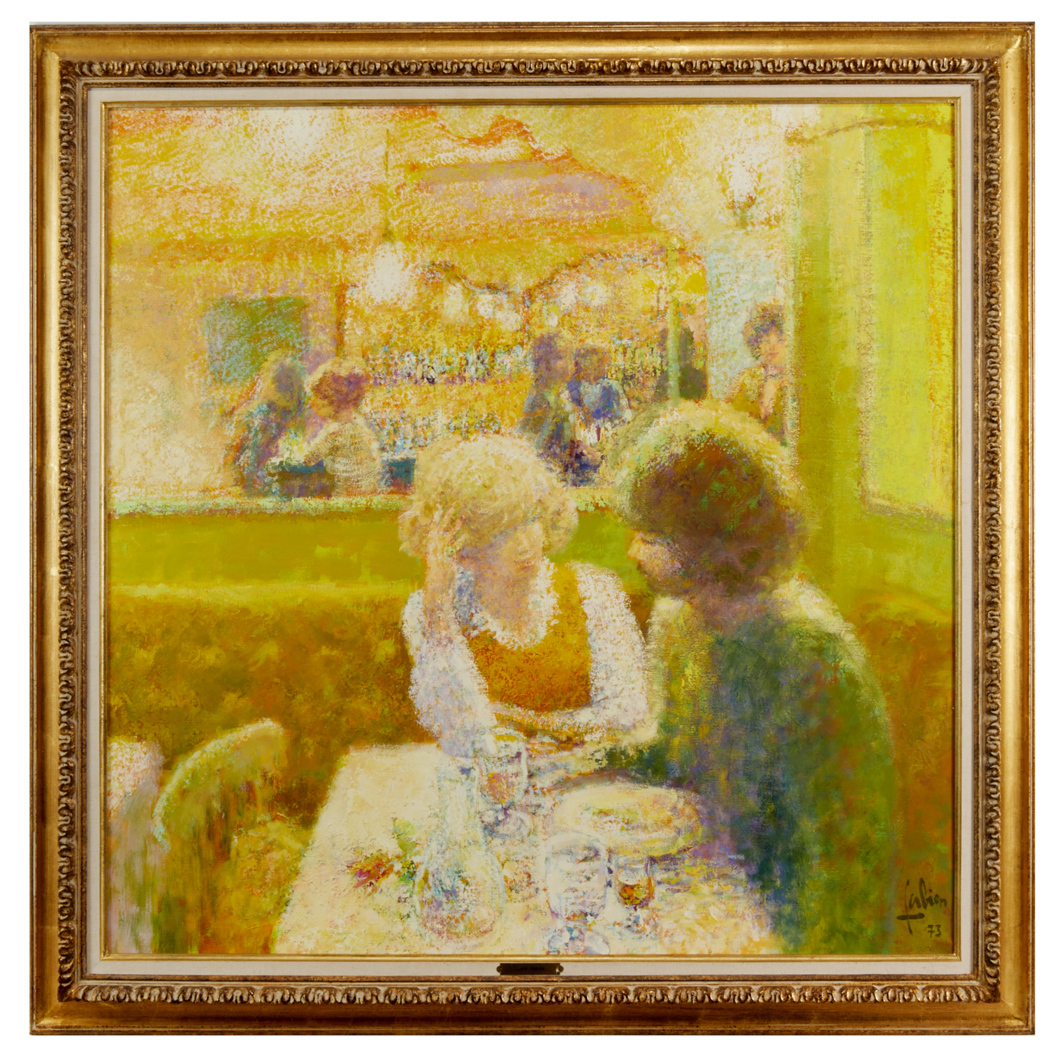LOUIS FABIEN, LARGE OIL ON